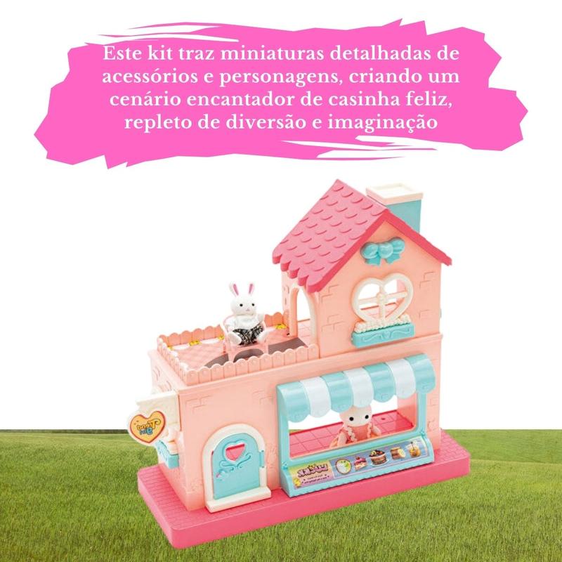 Casinha Feliz De Lanchonete Com Acessórios De Comida Coelha De